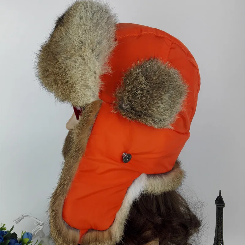 Женские шапки-авиаторы из натурального кроличьего меха теплые зимние шапки