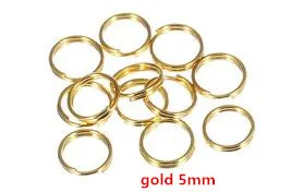gold 5mm SAUVOO 200 шт. антикварных бронзовых морских звезд, серебряный, золотой, родиевый Цвет прыгать Разделение кольцо двойной петли Dia 4/6/8/10 мм для самостоятельного изготовления ювелирных украшений разъем - Цвет: gold 5mm