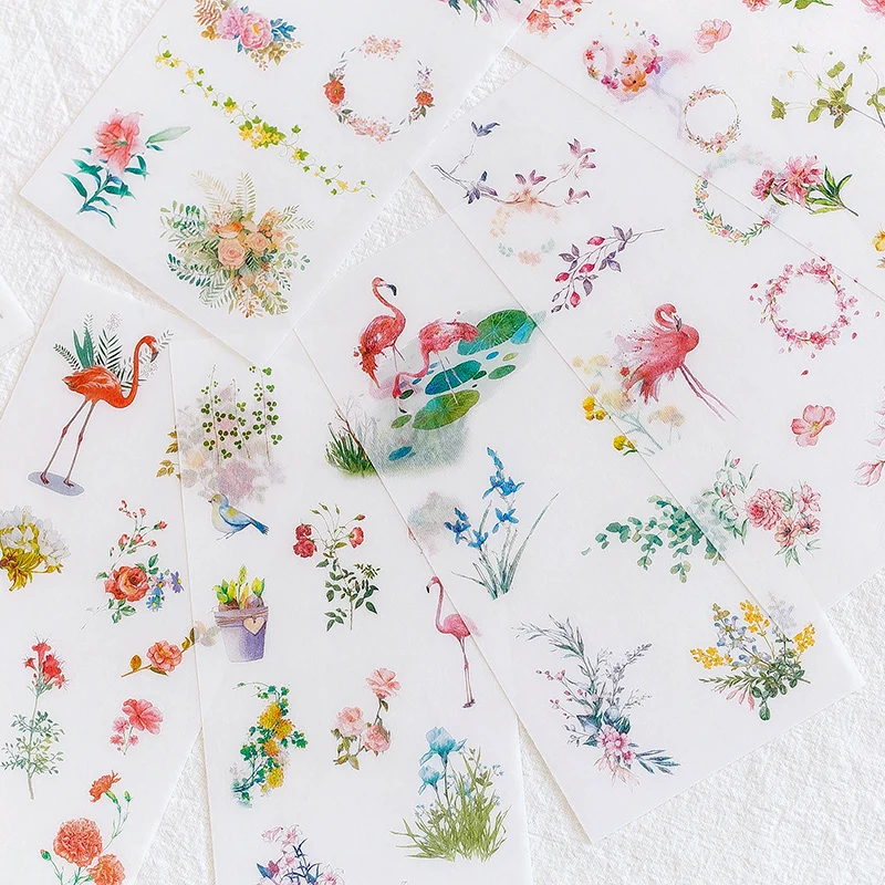 Креативные милые лесные животные 6 листов мини-бумажная наклейка украшение