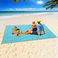 2022 sand free beach towel portable blue beach towels anti slip sand mats polyester outdoor towel for beach support drop ship