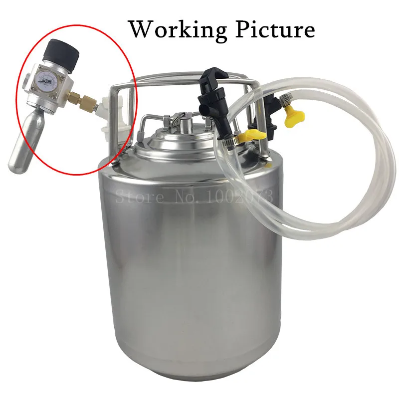 0-30PSI CO2 мини газовый регулятор и банальный бочонок шаровой замок разъединитель для пивного крана, домашний газовый регулятор 3/" Резьба для Co2 резьбы