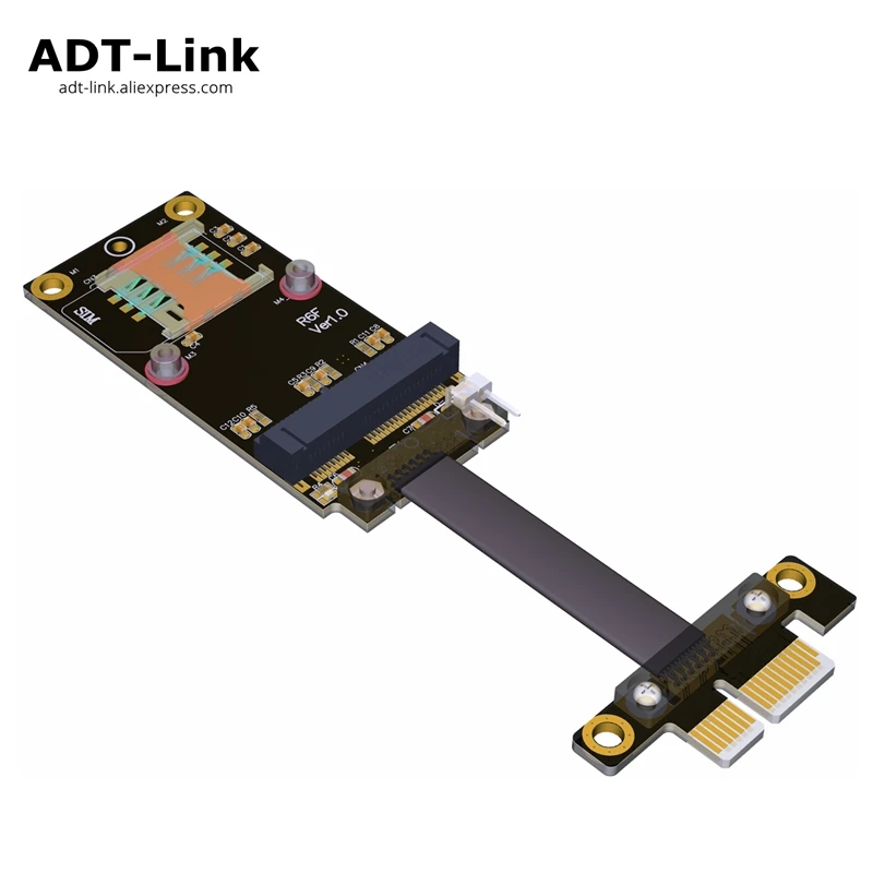 

Mini PCIe To PCIe PCI-e x1 Adapter Riser Card Wireless network Gen3.0 Cable Extender mPCIe PCI-Express 1x R16SF adt-link