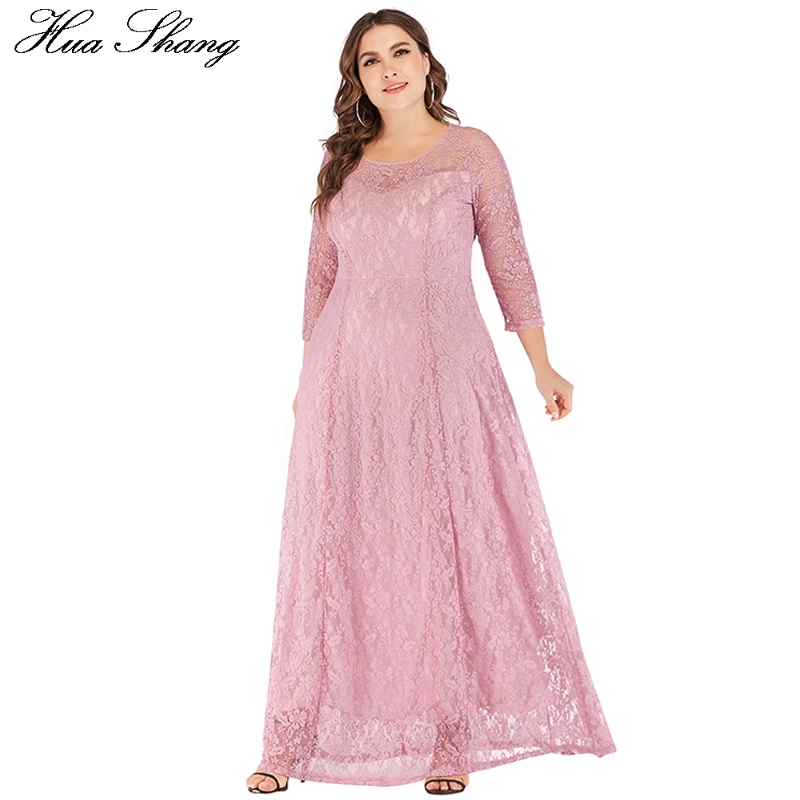 Женские вечерние кружевные платья с круглым вырезом рукавом три четверти и