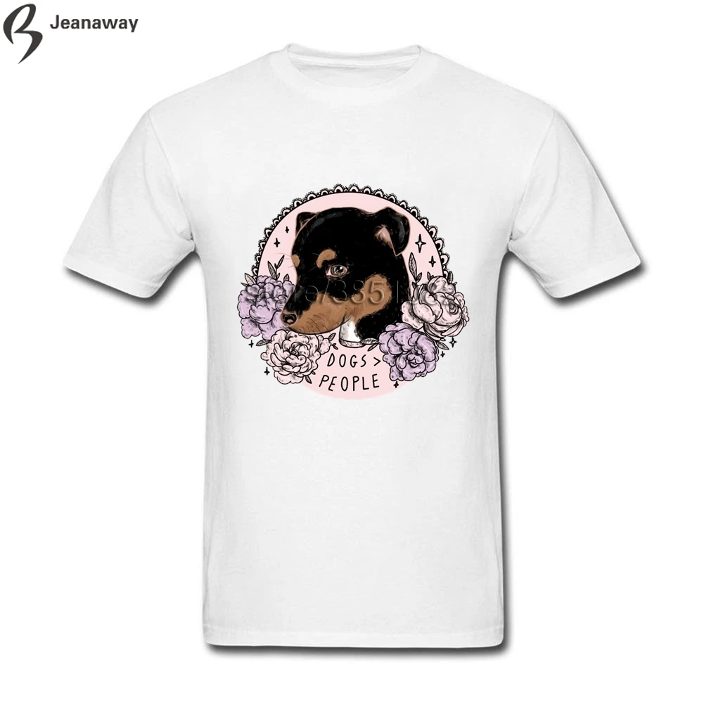 Топы Funky собаки людей Футболка короткий рукав 100% хлопок экипажа шеи XS-3XL Для