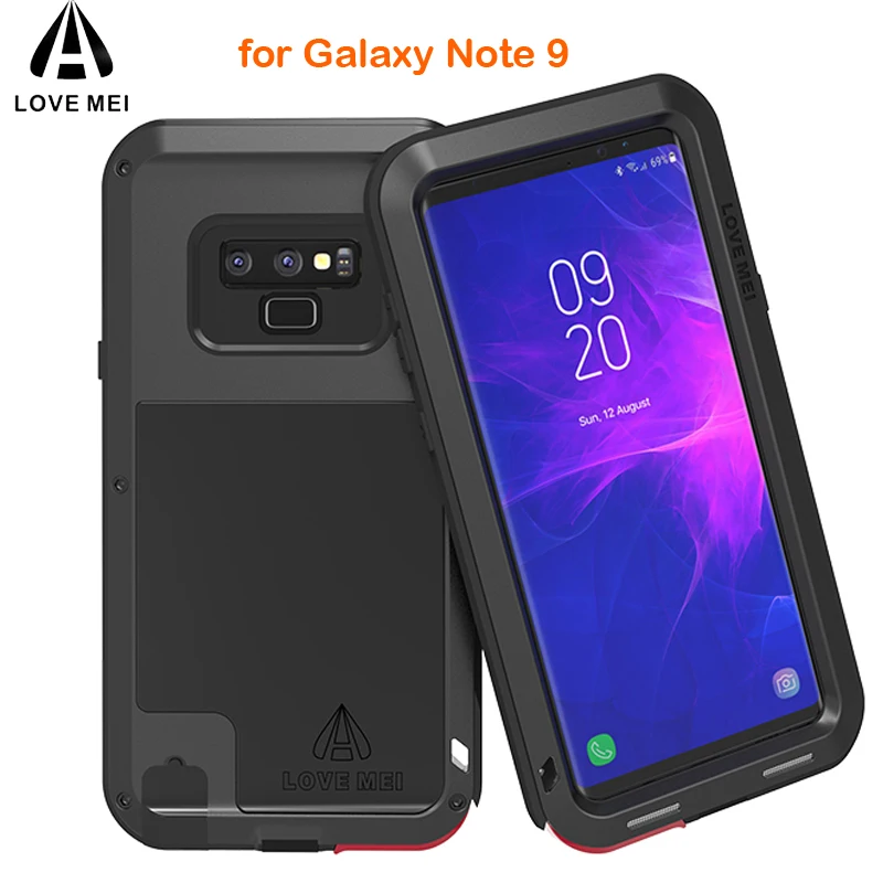 Note9 LOVE MEI Shockproof Life Waterproof Metal Case for SAMSUNG Galaxy Note 9 Samsung phone 360 Full protection | Мобильные