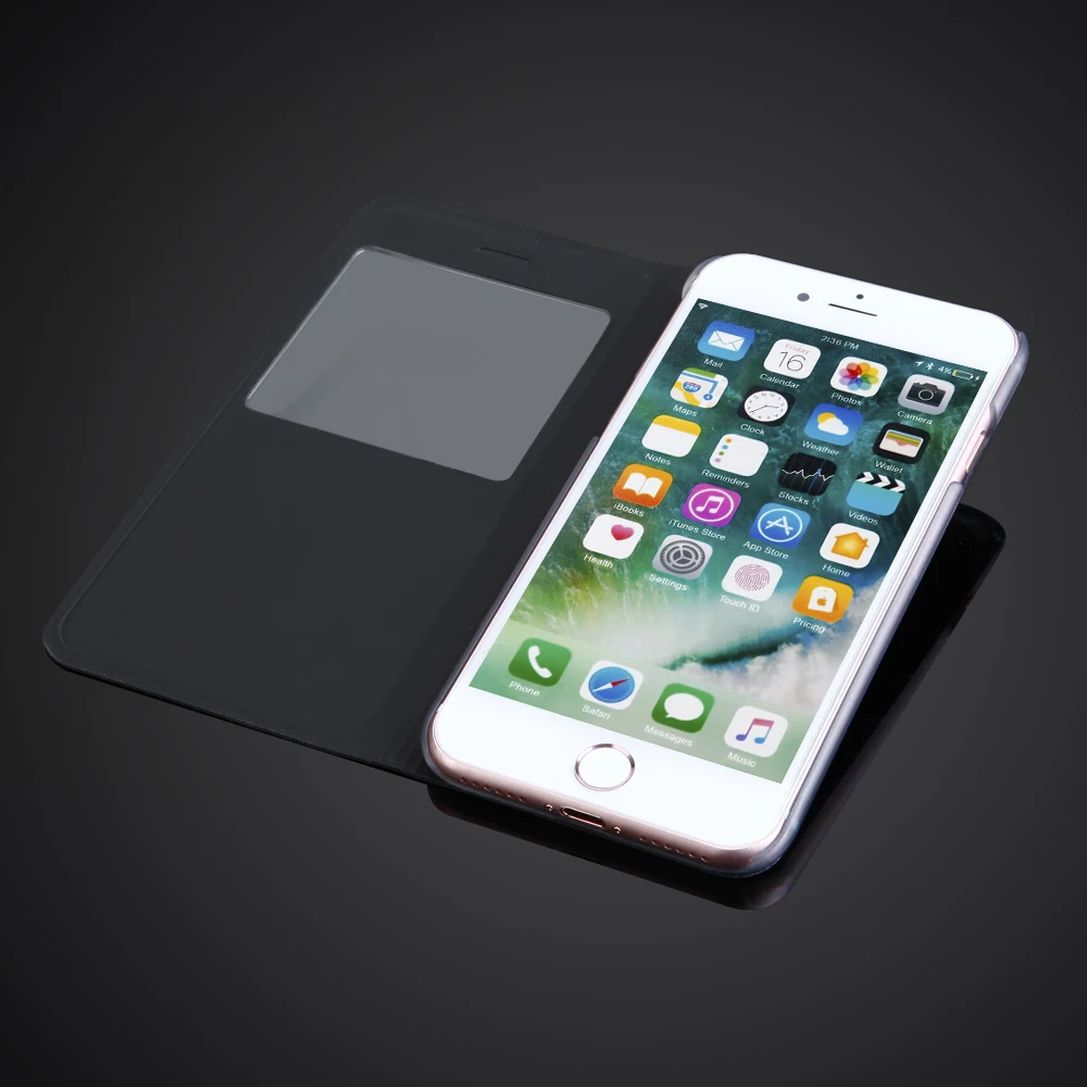 Роскошный чехол-книжка с окошком для apple iPhone 7 iP 4 дюйма защитный из искусственной
