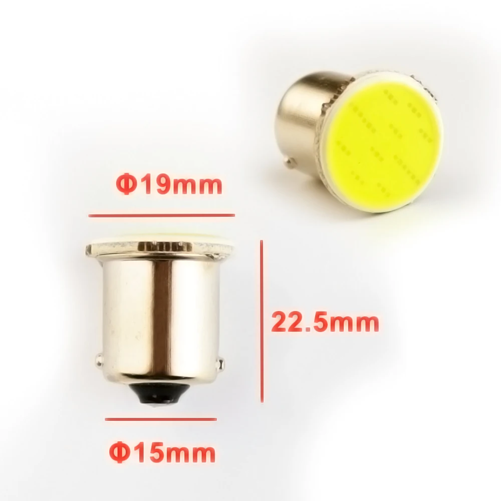 Flytop COB P21W LED 12SMD 1156 BA15S 12В лампочки белый красный синий желтый грузовик RV интерьер