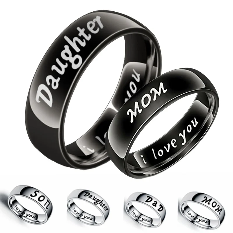 Новые простые украшения из нержавеющей стали 6 мм для мамы сына дочери папы