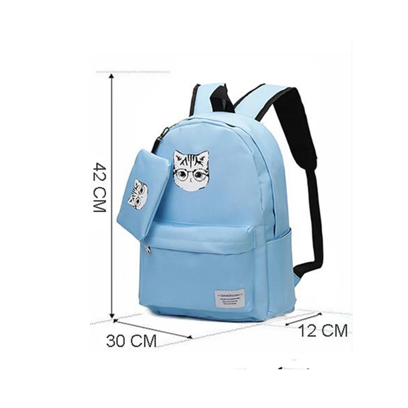 Милые школьные сумки из парусины для девочек подростков 2 шт. черная школьная