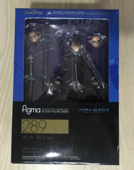 289 with box Figma Аниме Sword Art Online 15 см Ausna kirigaya kazuto штучная фигурка игрушки - Цвет: 289 with box