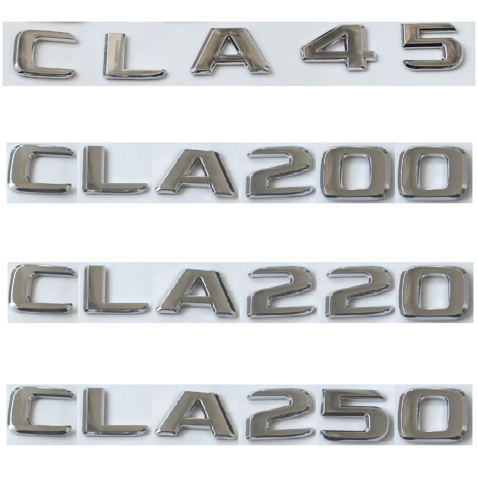 Плоский хромированный значок на эмблему CLA180 CLA200 CLA220 CLA250 CLA45 автомобильные