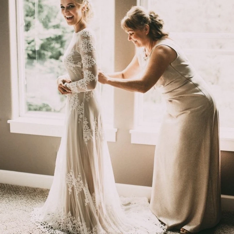 V открытая спина кружева богемное платье Ткань Свадебный пляжный костюм с