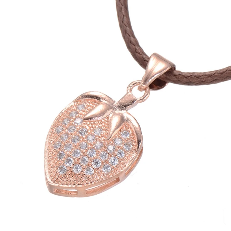 Медные Подвески в виде клубники для изготовления браслетов и ожерелий|supplies for