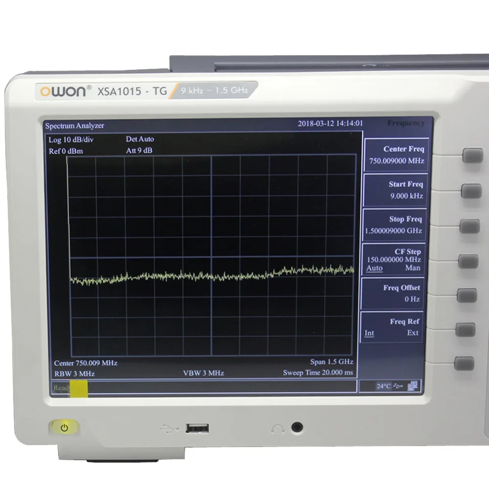 OWON XSA1015-TG анализатор спектра 9 кГц-1,5 ГГц 10," сенсорный экран