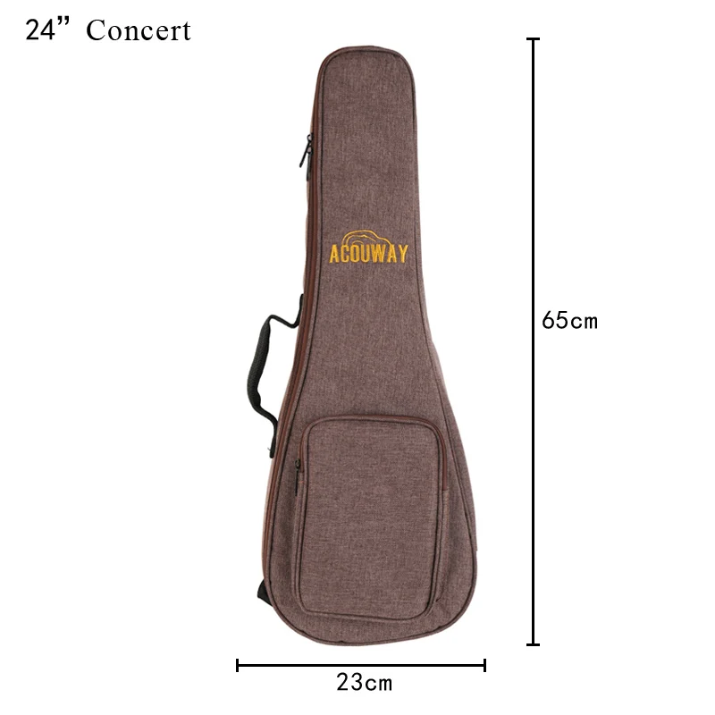Acouway 21 дюймов 23 дюймов 26 дюймов Сумка для Укулеле сопрано концертный Тенор укулеле сумка чехол 10 мм с хлопковой подкладкой Гавайская маленькая сумка для гитары - Color: 23 Inch Concert