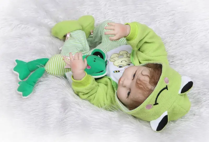 

55cm baby doll full silicone shower doll Bathing can be accompanied