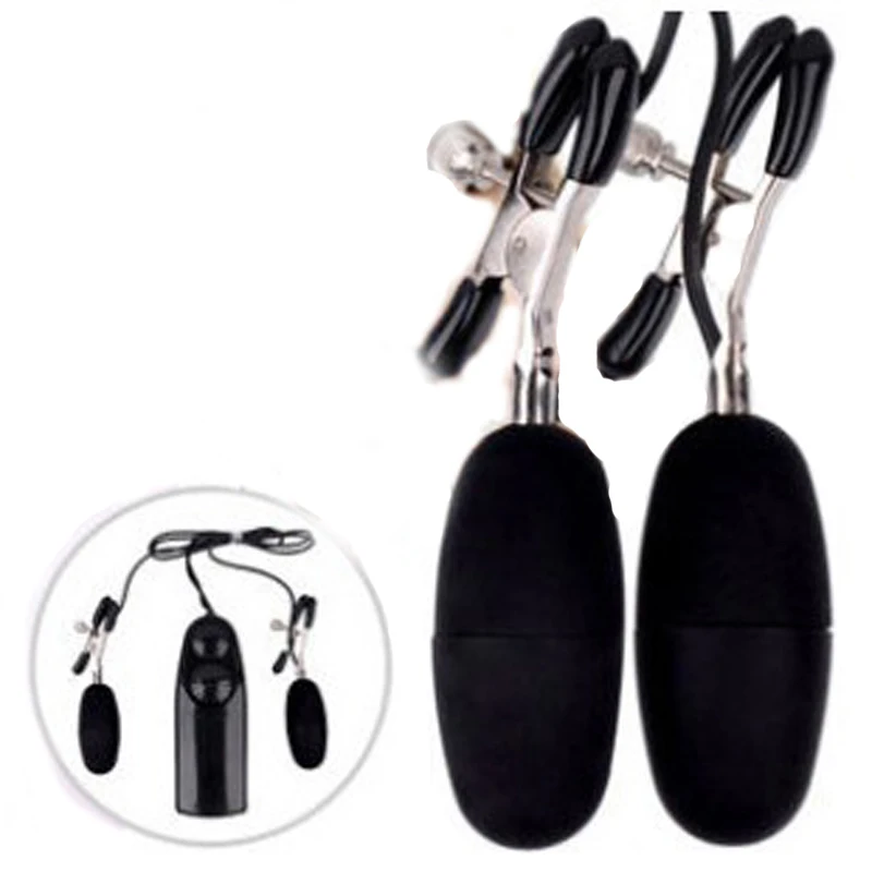 Двойной переключатель управления вибрирующий зажим для груди металлический