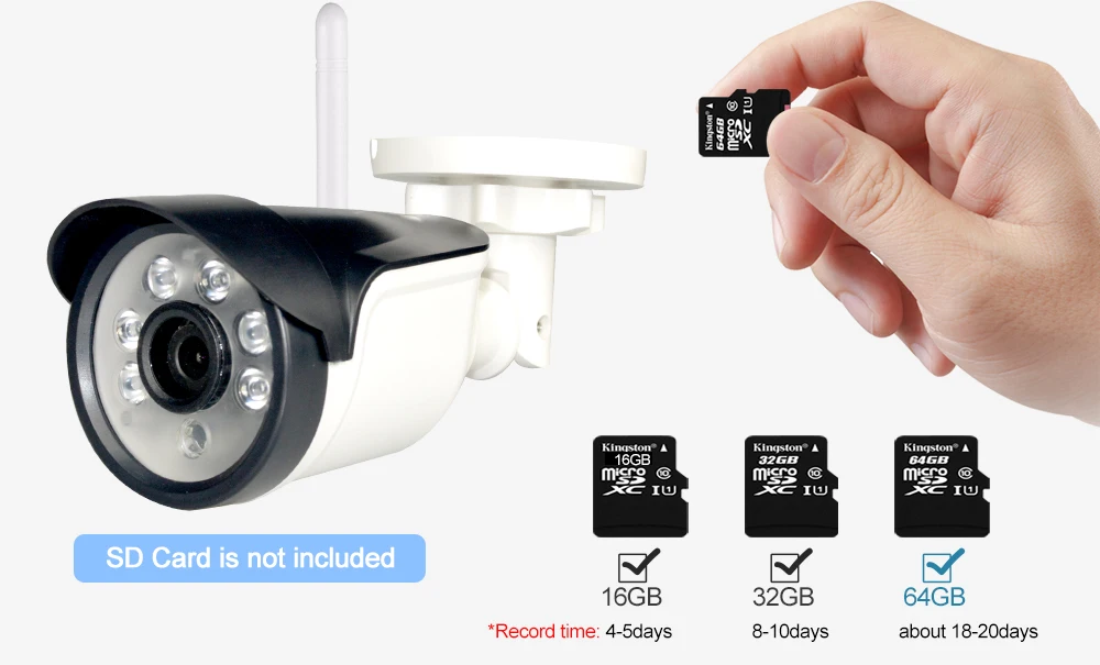 Камера Безопасности 5MP Bullet WiFi IP камера HD встроенный слот для sd карты ночного