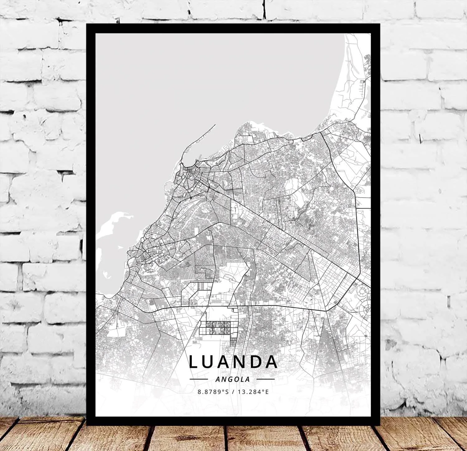 

Luanda Angola Map Poster