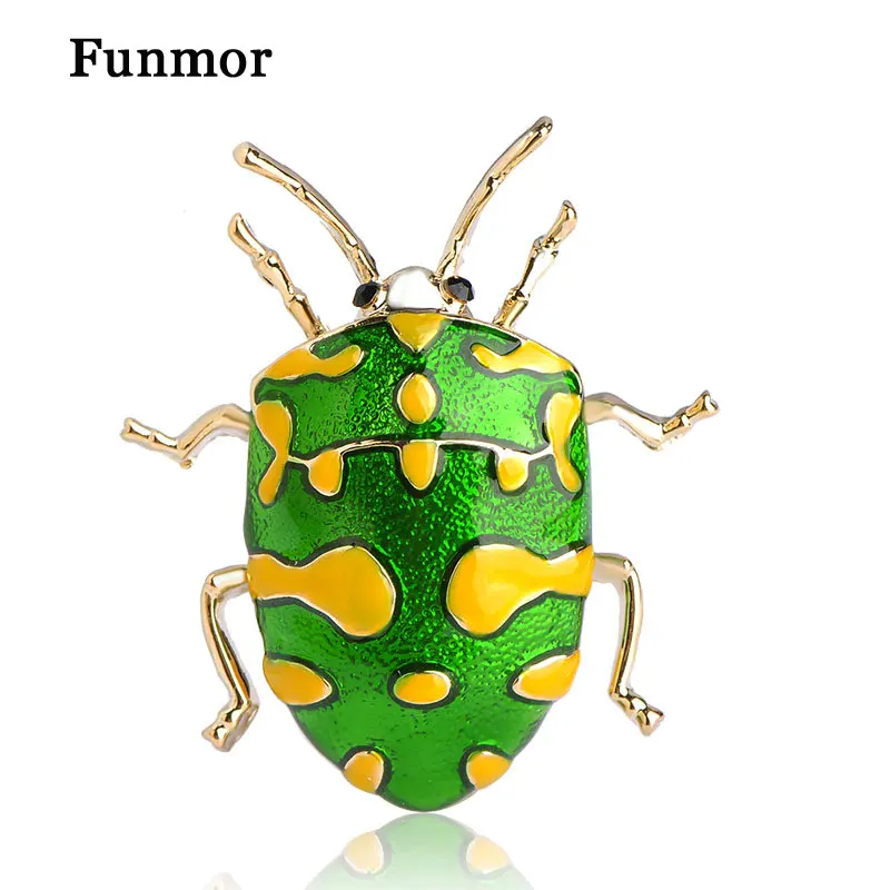 Funmor оптовая продажа 6 шт Броши с насекомыми эмаль контакты мальчиков Для мужчин