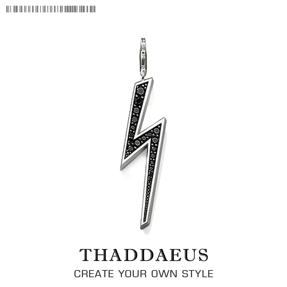 Черная подвеска с молнией 2019 новые модные ювелирные изделия Европейская