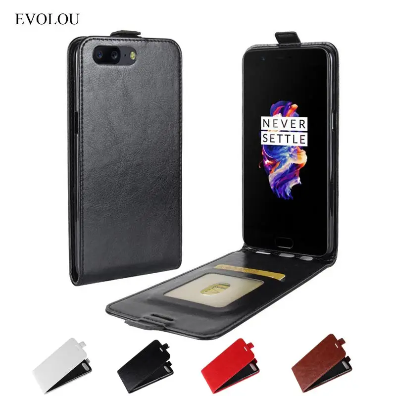 EVOLOU Oneplus 5 Чехол Вертикальный кожаный чехол-книжка для One Plus A5000 Oneplus5 бумажник