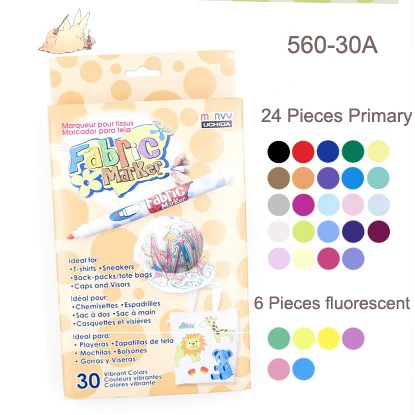 560-30Colors 30 цветов марви маркеры для ткани ручки нетоксичный наконечник пули машинная моющаяся краска на одежде одежда Джинсы брюки и рубашки - Цвет: 560-30Colors