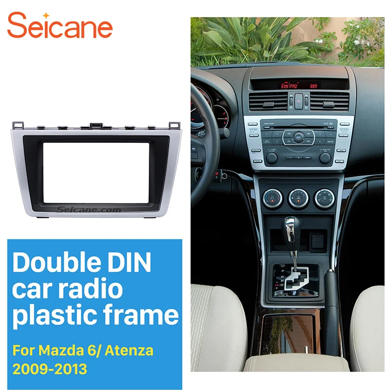 Seicane двойной 2 DIN Автомобильный Радио DVD стерео фасции панель комплект для Mazda 6