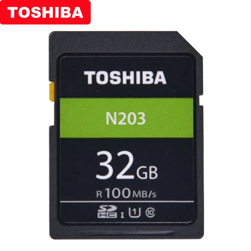 Карта памяти TOSHIBA SD N203 32 ГБ 64 128 SDHC SDXC U1 флеш карта класс 10 100 МБ/с./с камеры для Full HD