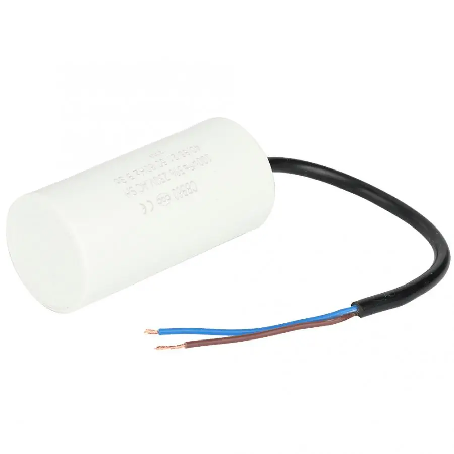 CBB60 250V AC 100 мкФ 50/60Hz конденсатор с проводным выводом для воздушного компрессора