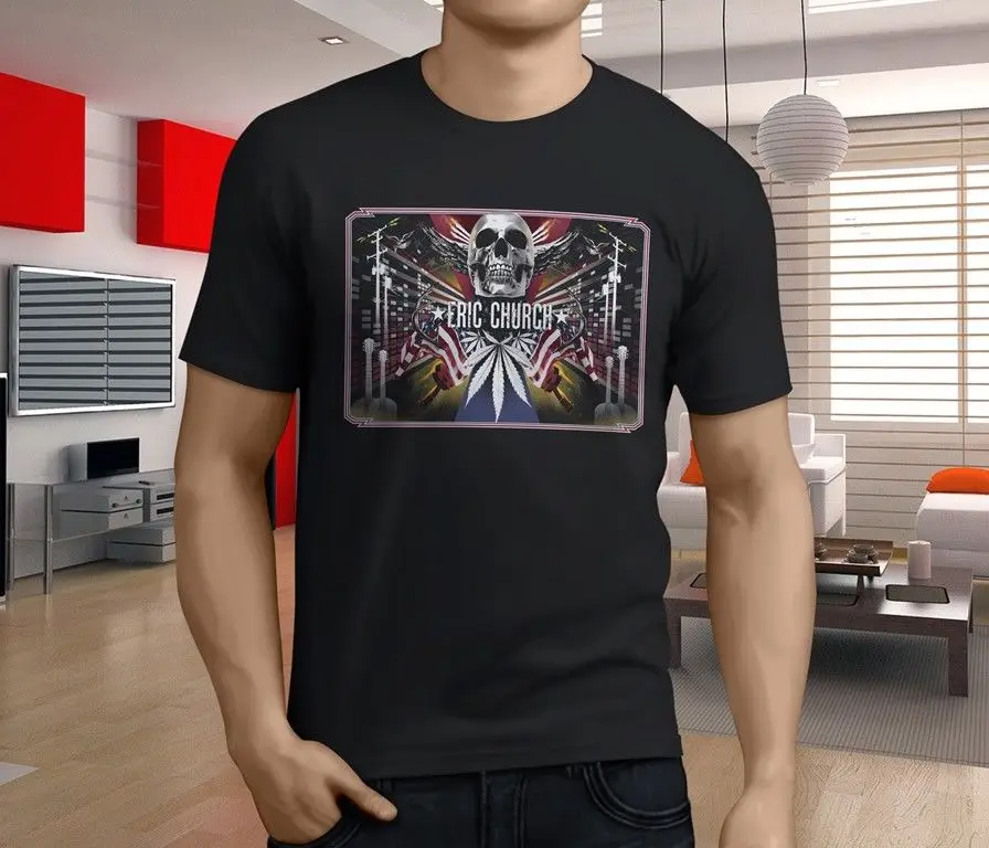 Новые популярные Эрик церкви Для мужчин черный футболка S 3XL|black t-shirt|t-shirt men blackt-shirt