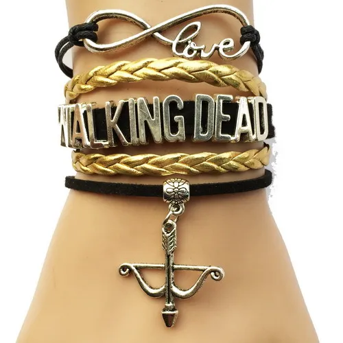 Прямая поставка браслет Бесконечность любовь Ходячие мертвецы крест лук и