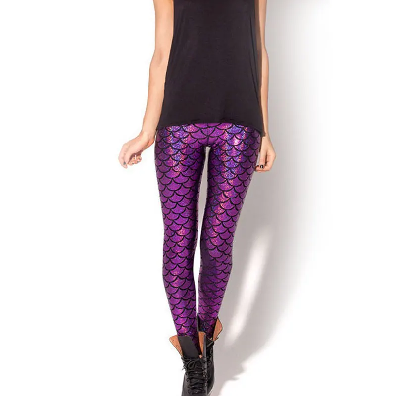 INDJXND Новые Лучшие продажи модные шелковые леггинсы с цифровым принтом в виде