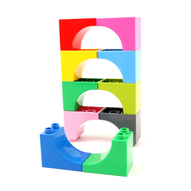 6 шт./лот 2x3dots изогнутые Высокая кирпичи большие частицы строительные блоки