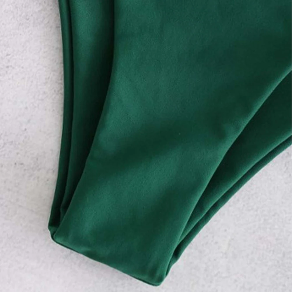 Женский полиэстер с коротким бикини набор тонкий провод свободный кактус печати