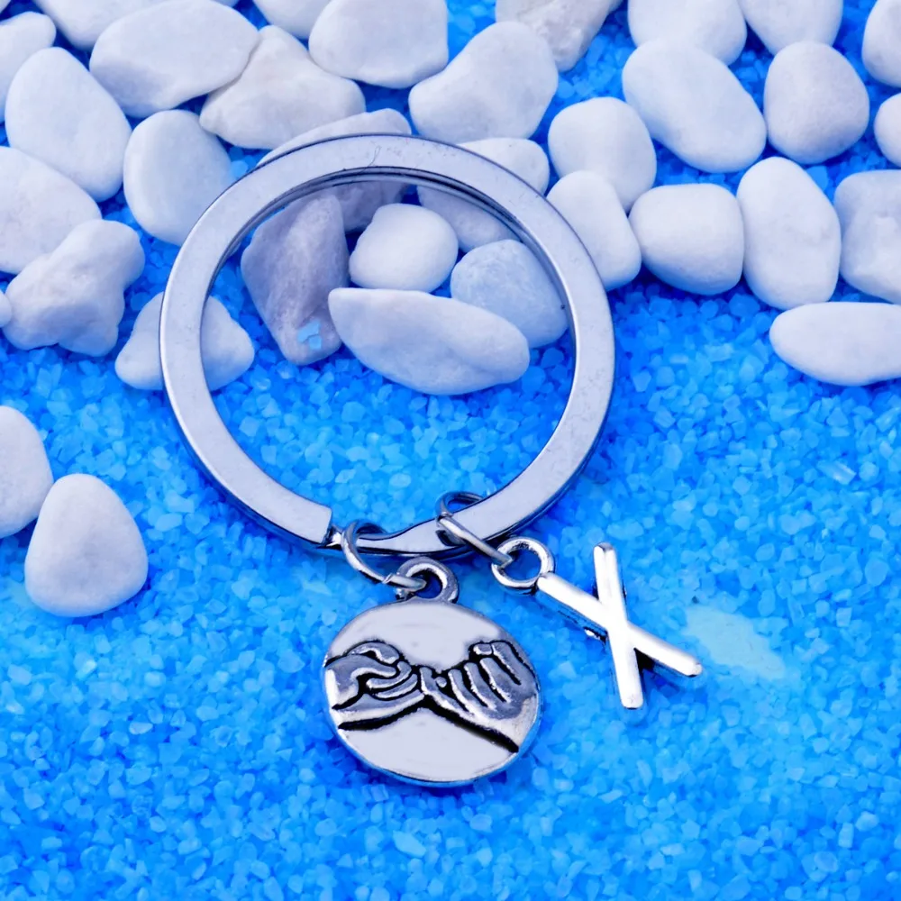 Модный Ювелирный брелок из сплава с буквами X обещание на мизинцах мужской