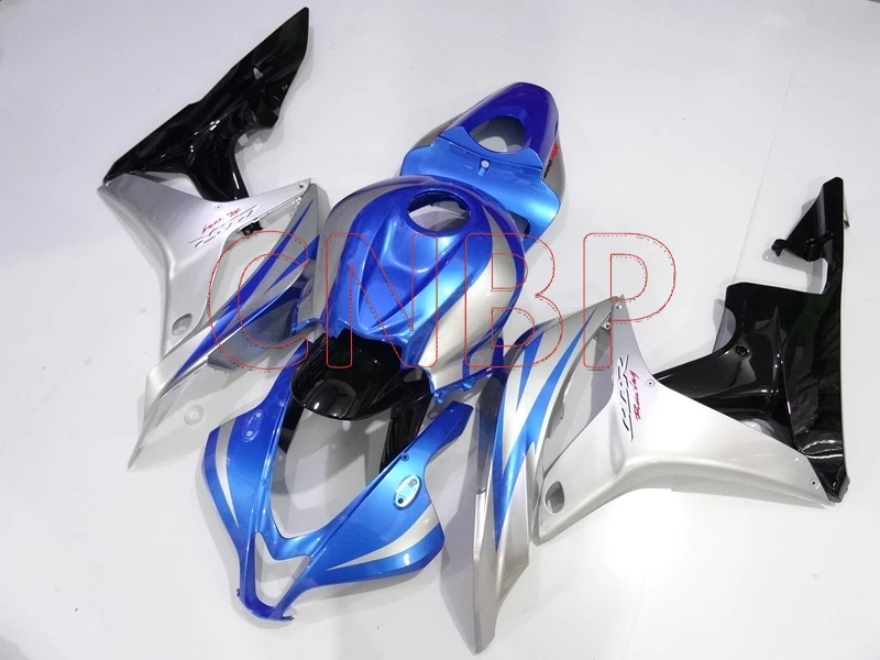 Мотоциклетный обтекатель наборы для тела CBR 600 RR 2007-2008 синий серебристый черный