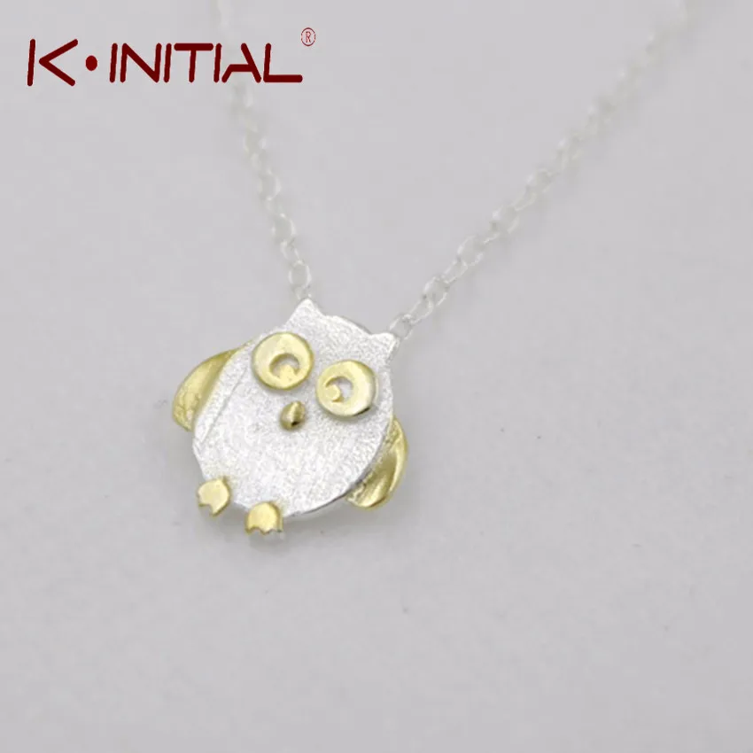 Kinitial 925 серебряный шарм Цепочки и ожерелья сова Подвески коллекция животных Сова