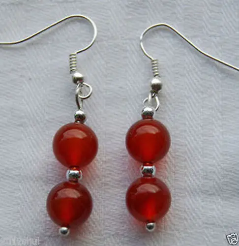 Красивые природные красный рубин джейд серебряной сережки | Украшения и