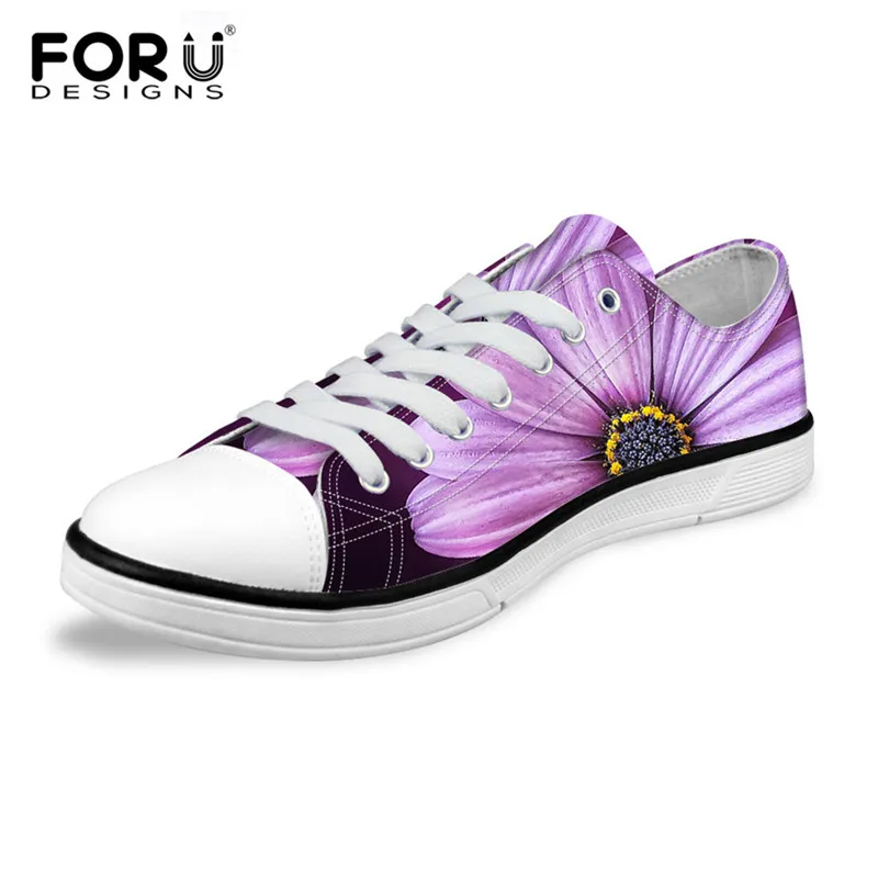FORUDESIGNS/Модная женская парусиновая обувь с низким берцем; классическая женская Вулканизированная обувь с цветочным узором; женская повседневная обувь; женские кроссовки