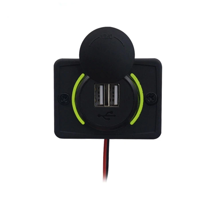 Розетка зарядная Водонепроницаемая с двумя USB портами 3 1 А 12 В/24 В|Кабели адаптеры