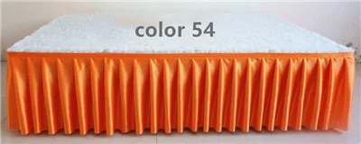 54 ORANGE Многоцветный Шелк льда шифон Белый цвет свадебный стол юбка Вечерние Банкетный сценический стол юбка скатерть декоративная - Цвет: 54 ORANGE