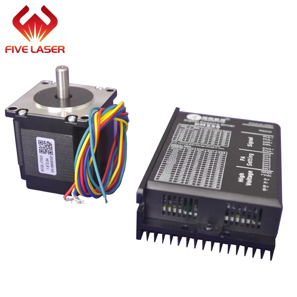 Одно фазный шаговый электродвигатель Leadshine мотор 57HS09 57HS22 и драйвер DM556 посылка продажи для одна лазерная режущая машина использовать