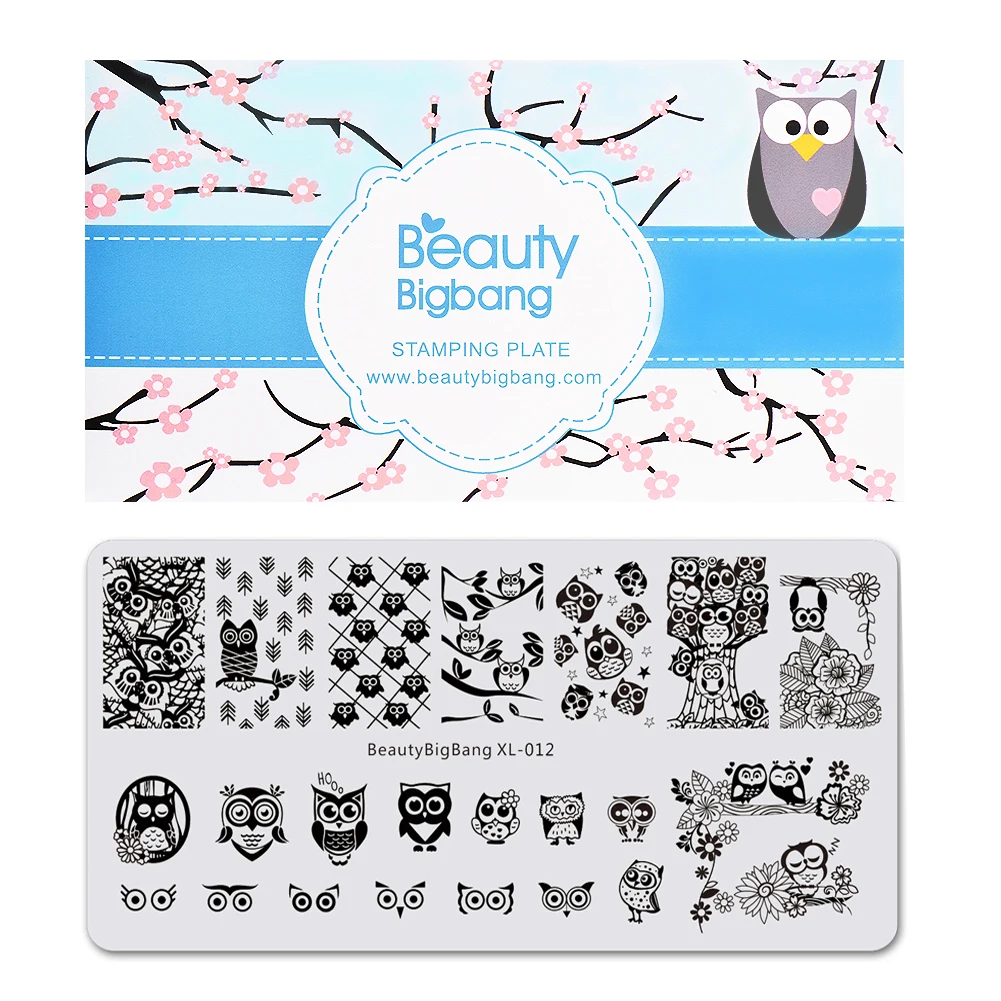 BeautyBigBang квадратный ноготь художественный штамп шаблон Цветочная корзина виноградные листья цветочный Рисунок печатная пластина для маникюрные трафареты