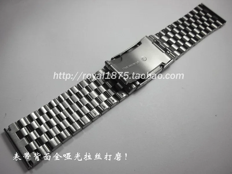 

New High quality Clasp Womens Men solid steel full solid steel strap 24mm stainless steel strap strip Watchband free shipping