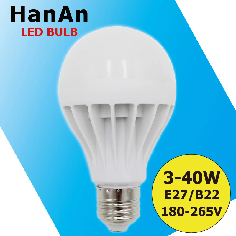 Светодиодная лампа E27 B22 180 V-220 V светильник 3W 5W 7W 9W 10W 12W 15W 18W 24W SMD5730 Focos lampadas