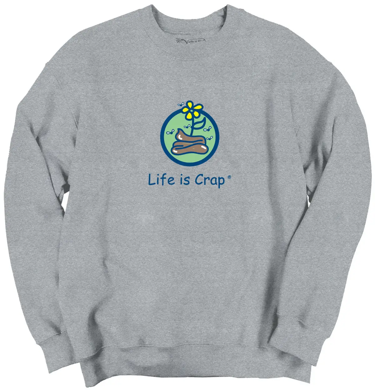 Забавная футболка с надписью Life Is Crap Flower Good | Мужская одежда