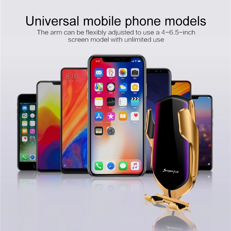 ROCK инфракрасный автоматический 10 Вт Qi Беспроводное зарядное устройство для iPhone Xs