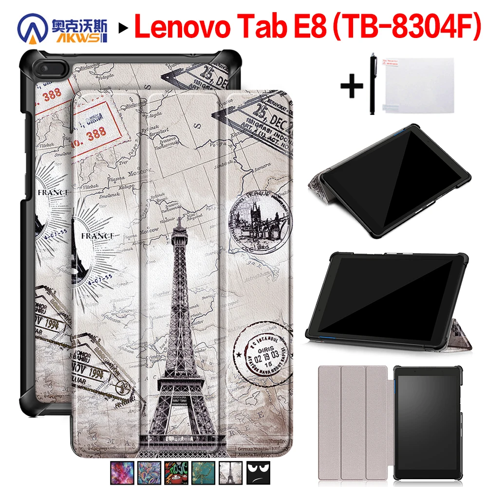 Тонкий чехол для Lenovo TAB E8 TB 8304F Магнитный Tab 2018 откидной Чехол подставка из