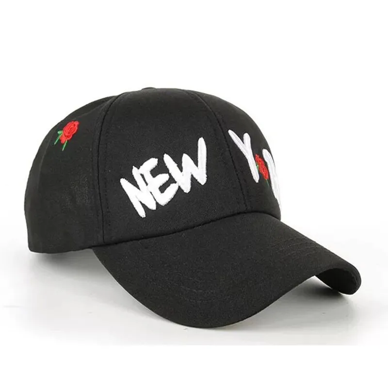 Новая мода новинка Довольно леди Нью Йорк Письма Rose Бейсбол Кепки Snapback хип хоп